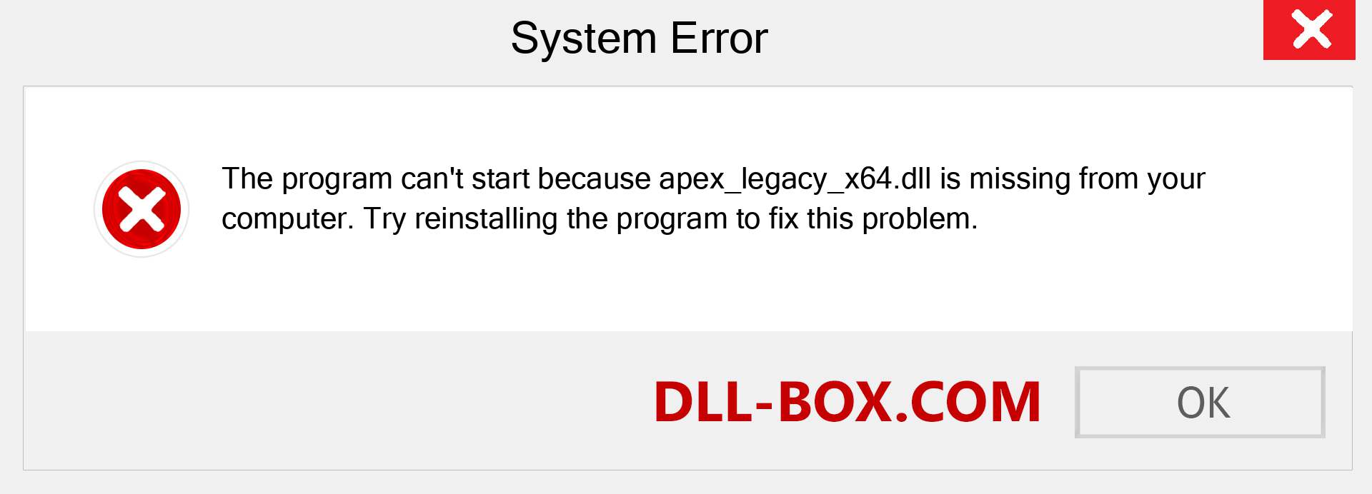  apex_legacy_x64.dll file is missing?. Download for Windows 7, 8, 10 - Fix  apex_legacy_x64 dll Missing Error on Windows, photos, images